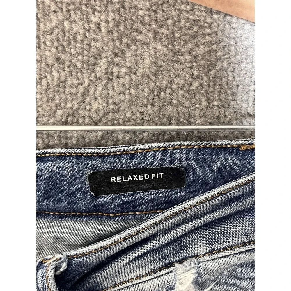 Judy Blue Relaxed Fit Jeans Juniors Size 9/29 Blue Distressed Mid Rise Stretch